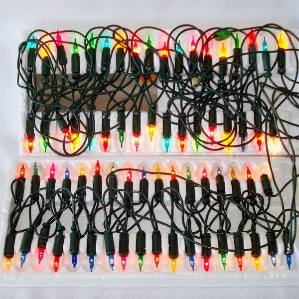 2 Vintage Boxes 35 Miniature Christmas Lights Working Clearance #2