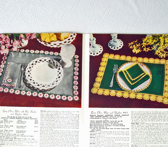 Crochet Lace Edgings 3 Pattern Instruction Booklets 1950s #4
