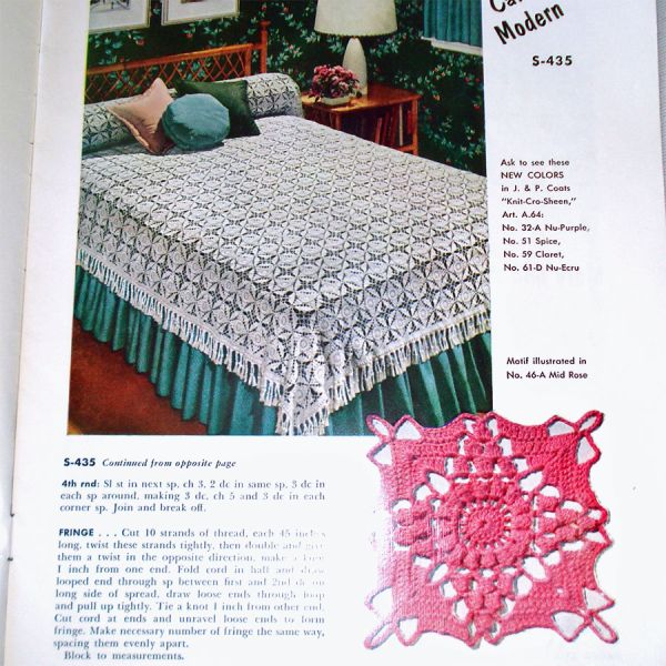 Crochet Favorites 5 Pattern Booklets Bedspreads, More 1940s - 1950s #3