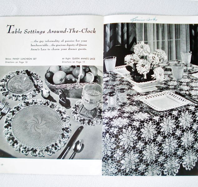 Crochet Favorites 5 Pattern Booklets Bedspreads, More 1940s - 1950s #4