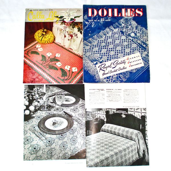 Crochet Pattern Booklets Lot of 6 1940s -1950s #2