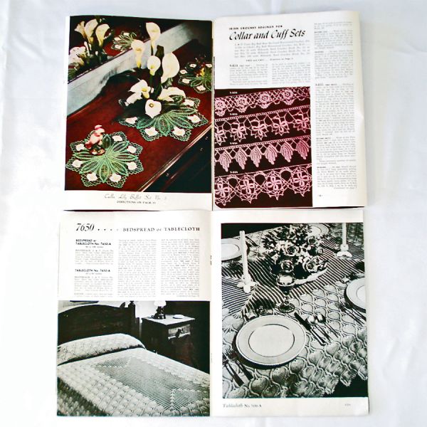 Crochet Pattern Booklets Lot of 6 1940s -1950s #4