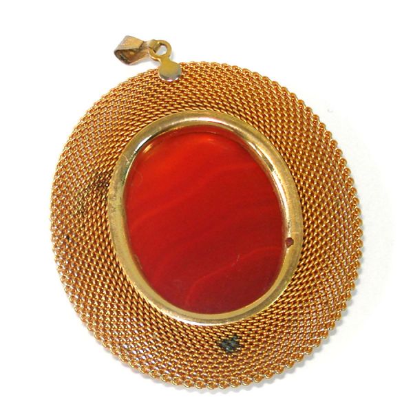 Carnelian Orange Agate Pendant Necklace Clearance #3