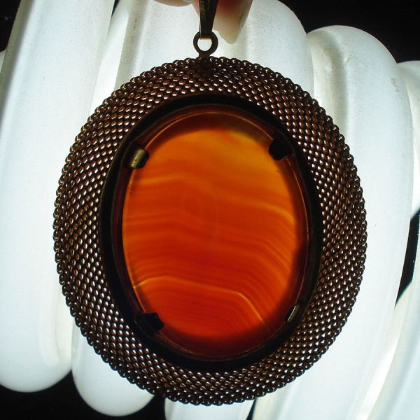 Carnelian Orange Agate Pendant Necklace Clearance #4