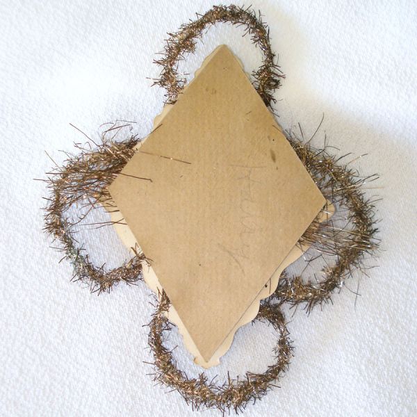 Angel Paper Scrap and Tinsel Christmas Ornament #2