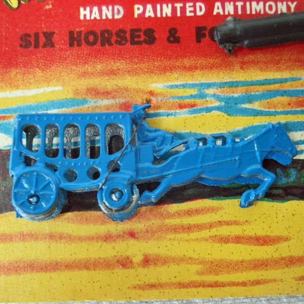 Western Stagecoach Antimony Toy Play Set Mint on Card Clearance #2