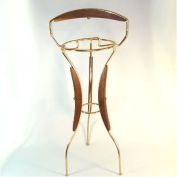 Retro 1960s Brass and Wood Smoking Stand Clearance