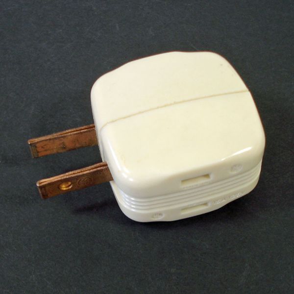 Bakelite Outlet Adaptor Plugs for Christmas Lights, Lamps Clearance #3