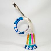 Czech Blown Glass French Horn Christmas Ornament