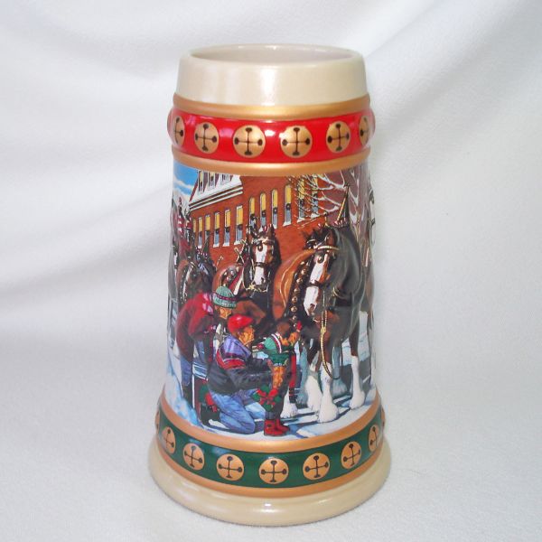 Budweiser 1993 Annual Christmas Stein Hometown Holiday Clearance #2