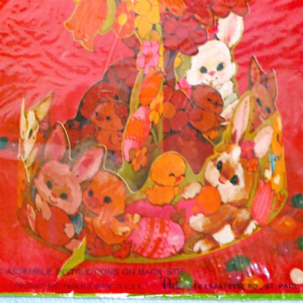 Diecut 1960s Easter Centerpiece, 2 Cardboard Baskets #4