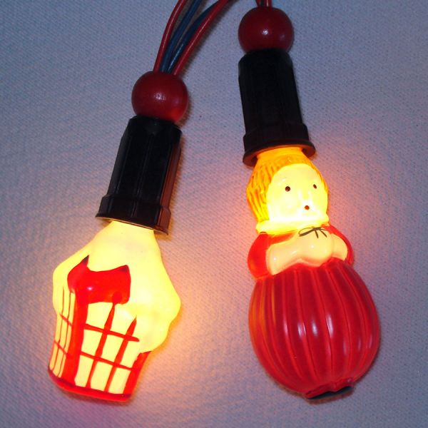 Lantern, Girl Working C7 Figural Christmas Light Bulbs Clearance #2