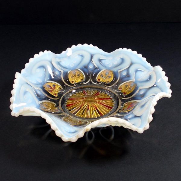 Northwood Dugan Cashews Opalescent Goofus Bowl Clearance