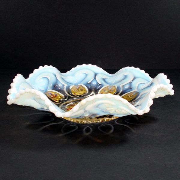 Northwood Dugan Cashews Opalescent Goofus Bowl Clearance #3