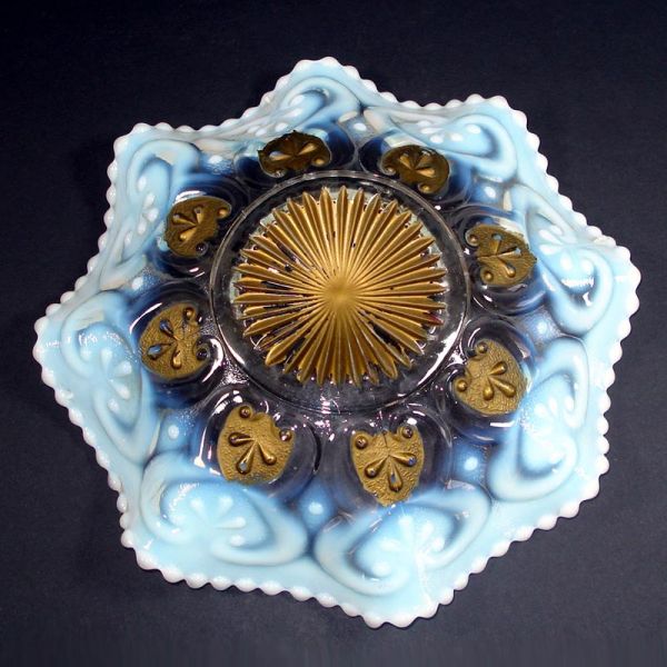 Northwood Dugan Cashews Opalescent Goofus Bowl Clearance #4