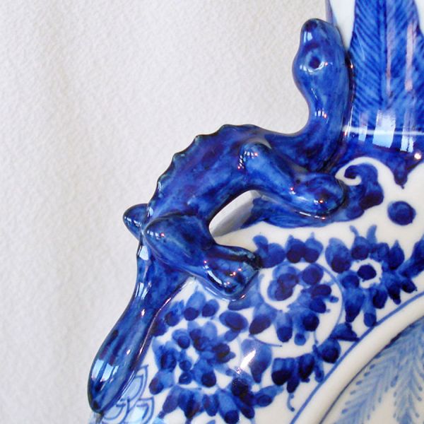 Norman Perry Blue White Chinoiserie Bottle Table Lamp Needs Base #4