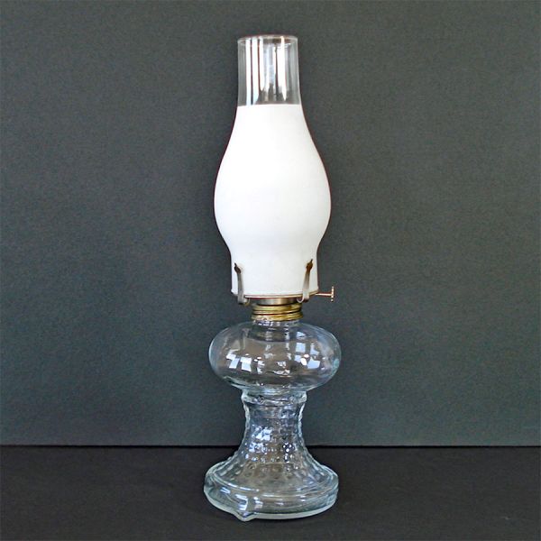 Jeannette Cape Cod Clear Glass 1970s Oil Lamp