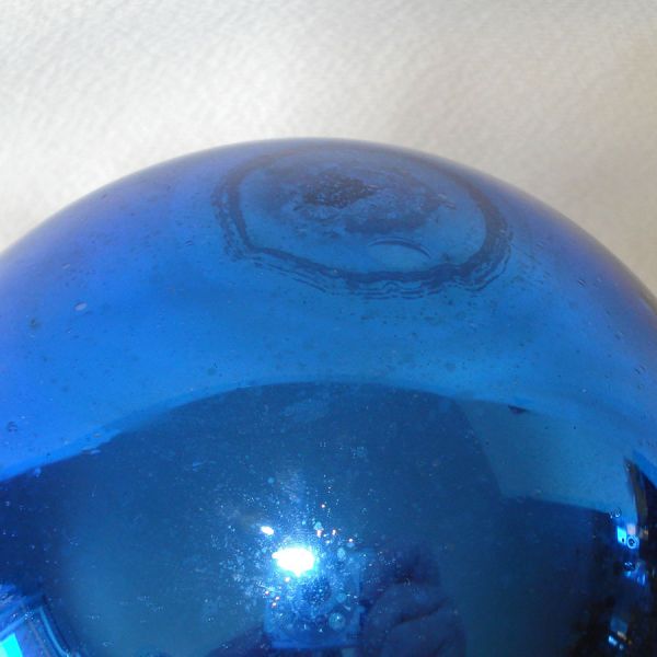 Antique Large Cobalt Blue German Glass Kugel Christmas Ornament Clearance #3