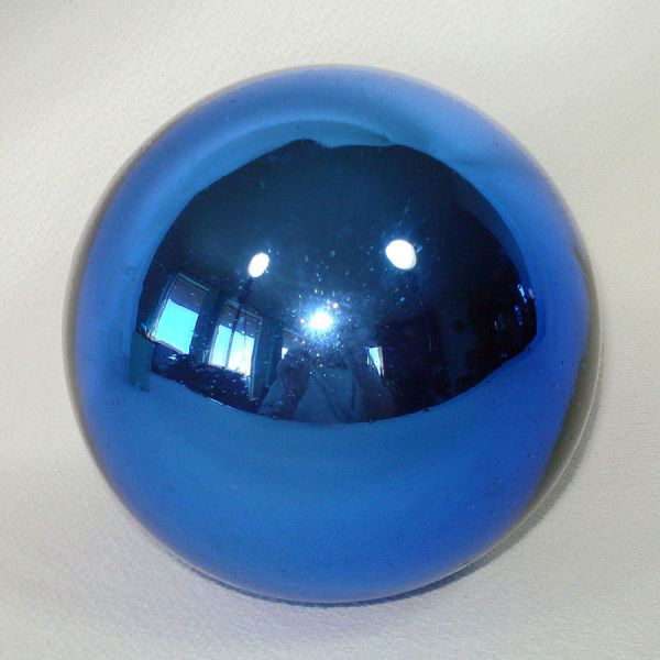 Antique Large Cobalt Blue German Glass Kugel Christmas Ornament Clearance #4