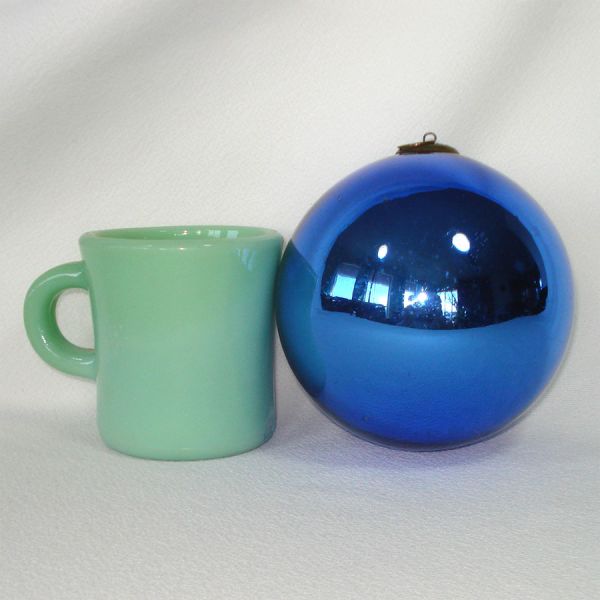 Antique Large Cobalt Blue German Glass Kugel Christmas Ornament Clearance #6