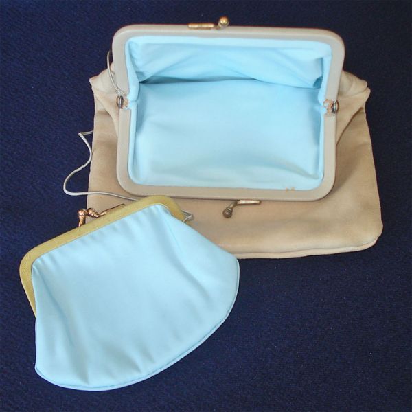 Deerskin Leather Foldover Clutch With Attached Coin Purse #3
