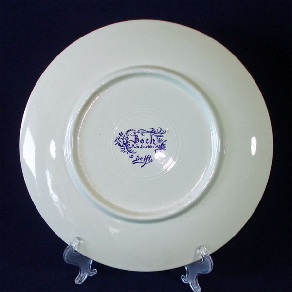 Boch Freres Belgium Delft Old Fisherman Wall Plate Clearance #2