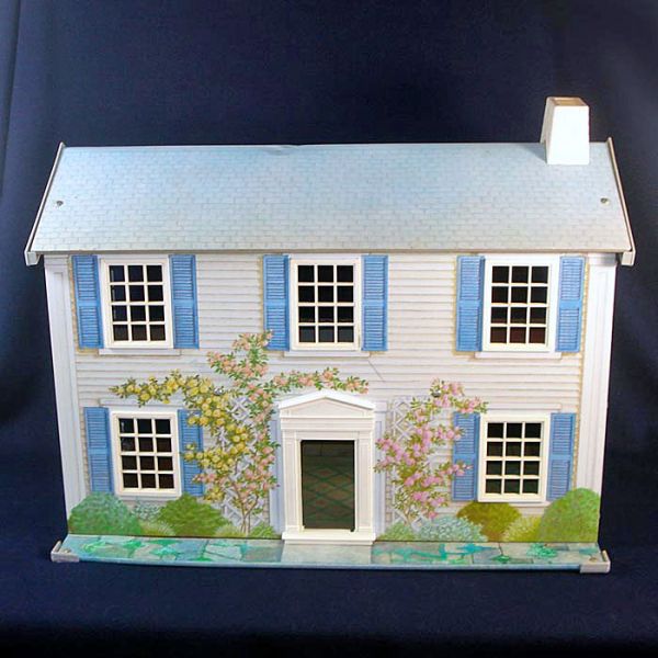 Wolverine Tin Litho 2 Story Dollhouse With Furniture Clearance #2