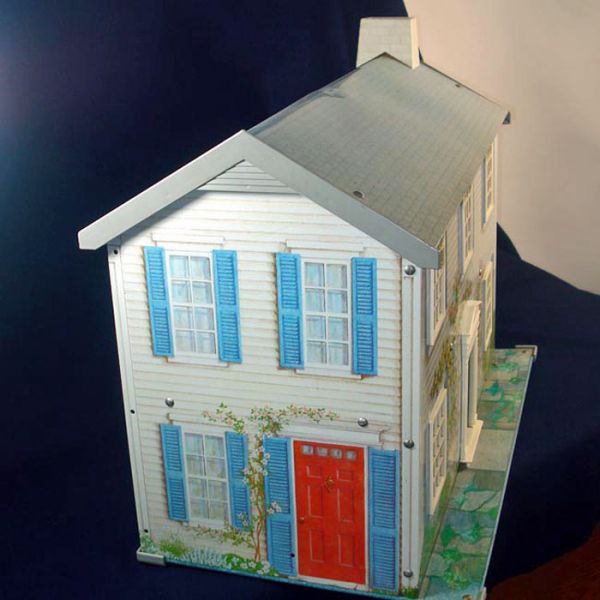 Wolverine Tin Litho 2 Story Dollhouse With Furniture Clearance #4