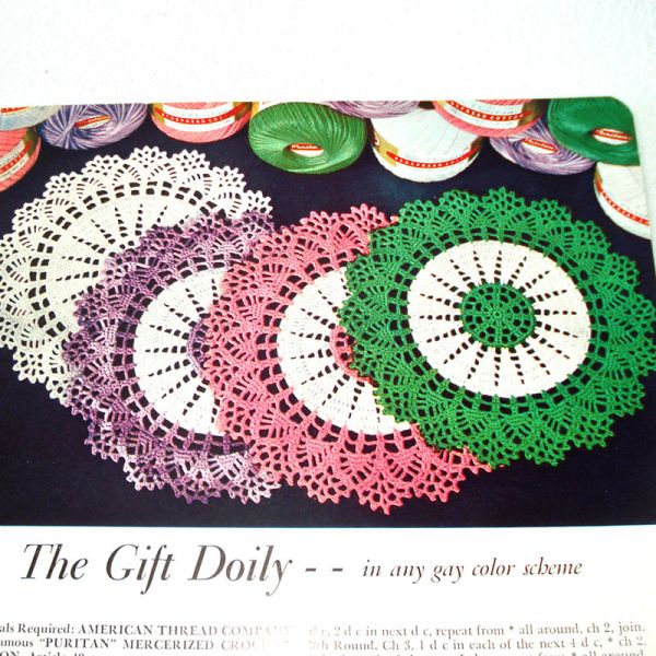 1956 Star Doilies Crochet Pattern Instruction Booklet Clearance #4