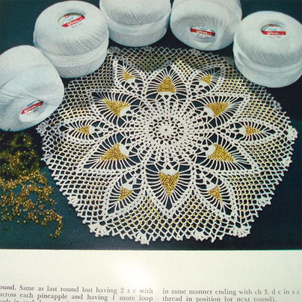 1956 Star Doilies Crochet Pattern Instruction Booklet Clearance #5