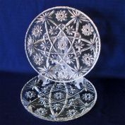Early American Prescut Pair 11 Inch Plates EAPC Hocking Mint