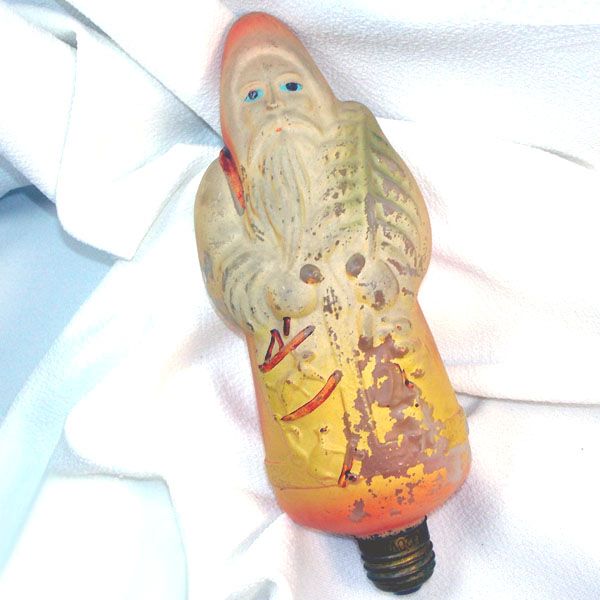 Large 1920s Edison Santa Claus Christmas Light Bulb Working Clearance #4