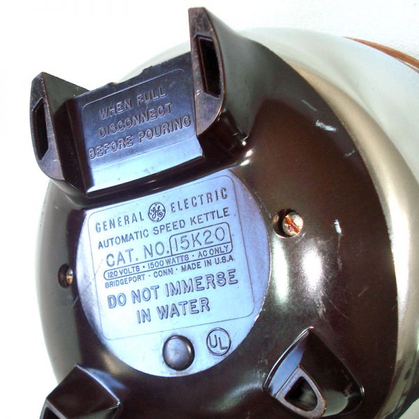 1940s GE Copper Stainless Electric Tea Kettle #5