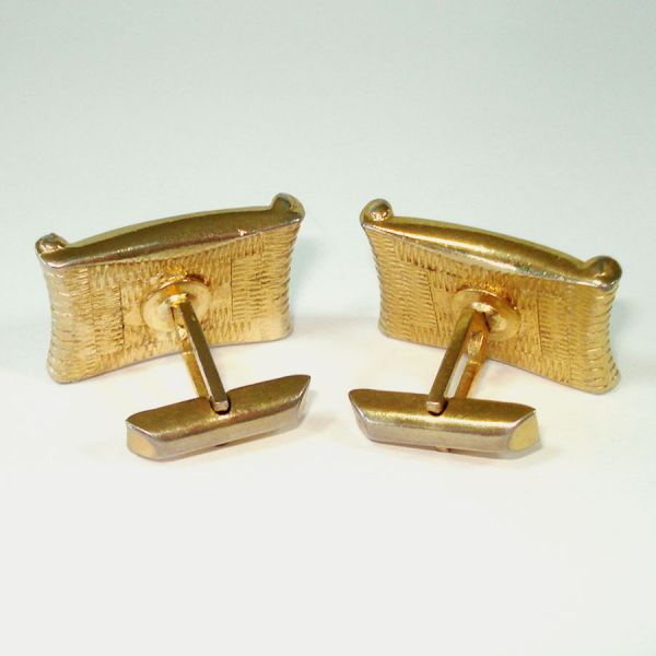 Marbled Green Movie Screen Mid Century Cufflinks #3