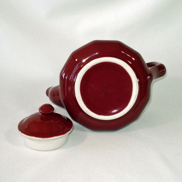 Hall Bellevue Maroon 32 Ounce Teapot #4