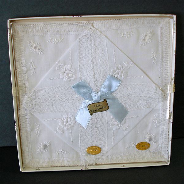 Vintage Ladies Hankies 3 Boxed Sets #4