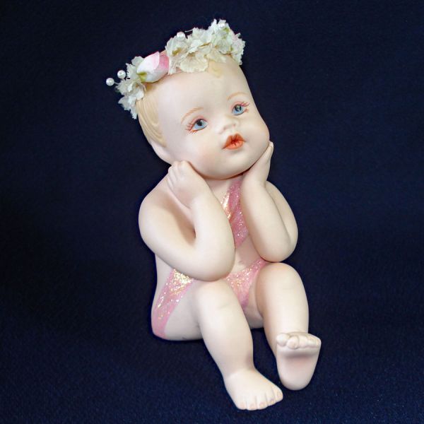 Bisque Porcelain Baby Girl Figurine Hamilton Collection Clearance