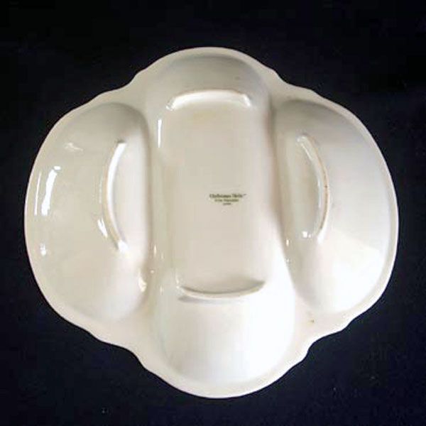 Christmas Holly Porcelain 3 Section Divided Serving Dish Clearance #2