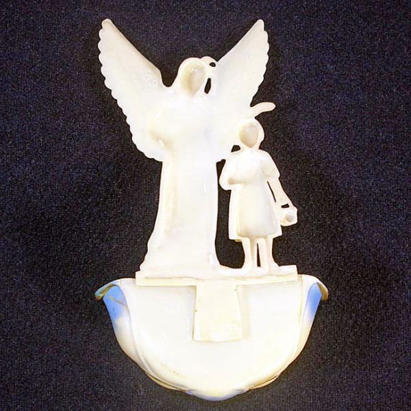 Guardian Angel and Child Vintage Hartland Holy Water Font Clearance #2