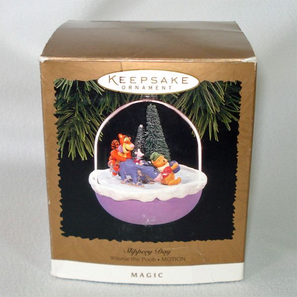 Hallmark Keepsake Pooh Slippery Day Motion Christmas Ornament #3