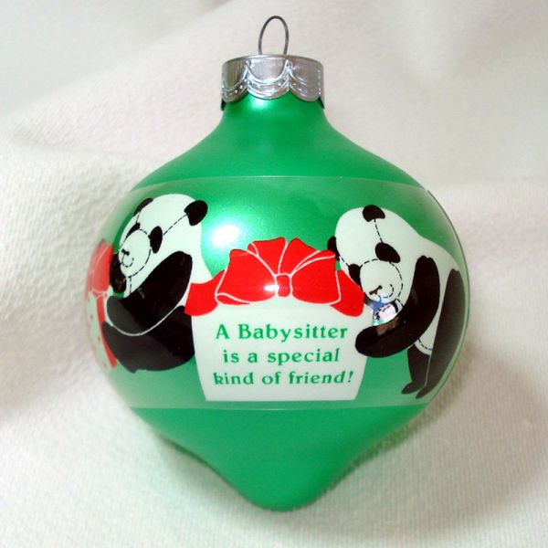 Hallmark 1985 Babysitter Glass Christmas Ornament in Box Clearance #3