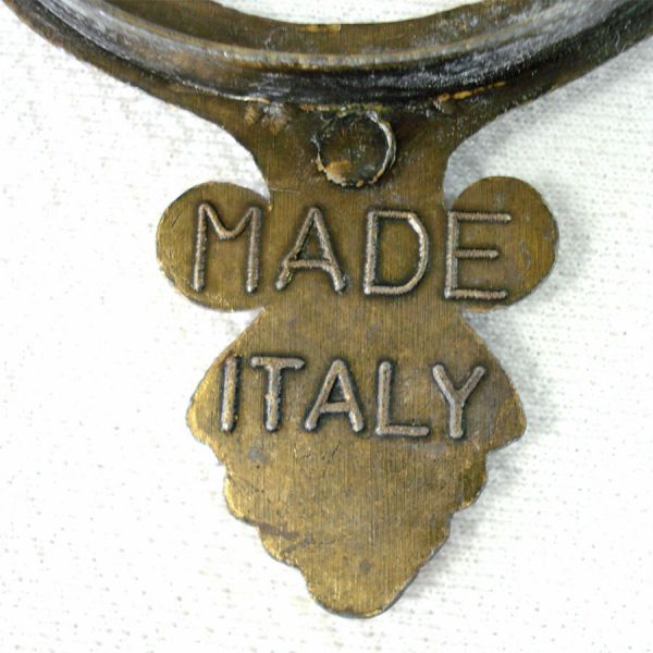 Italian Brass Picture Frame with Rose and Bow Decoration #2