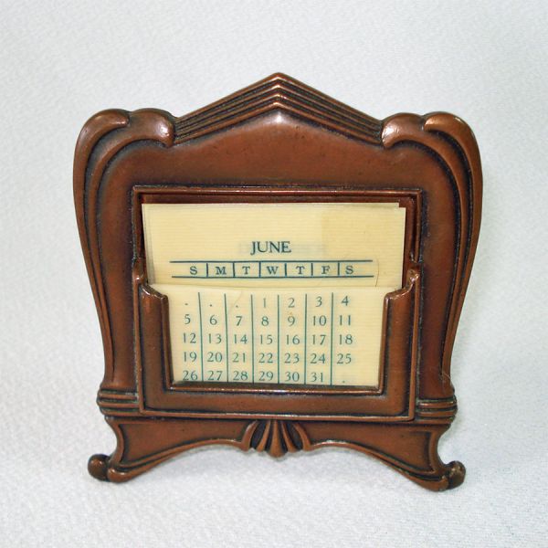 Jennings Brothers Bronze Desk Set With Perpetual Calendar Clearance #6
