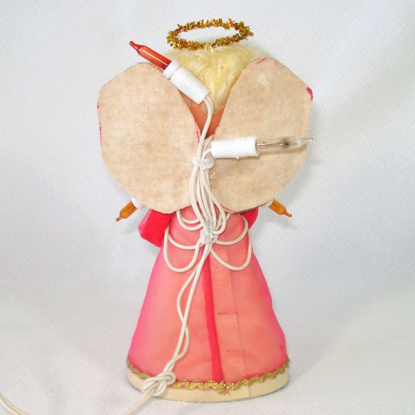 Retro Angel Doll Lighted Christmas Tree Topper Clearance #4