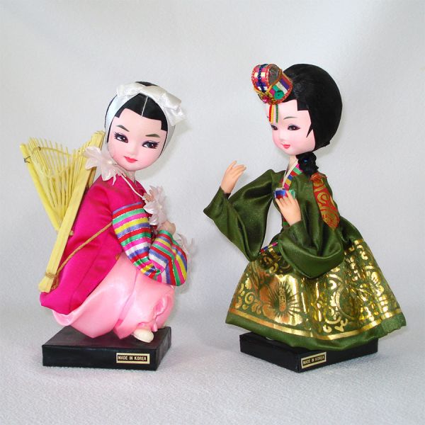 Bradley Style Pair Asian Boudoir Dolls #4