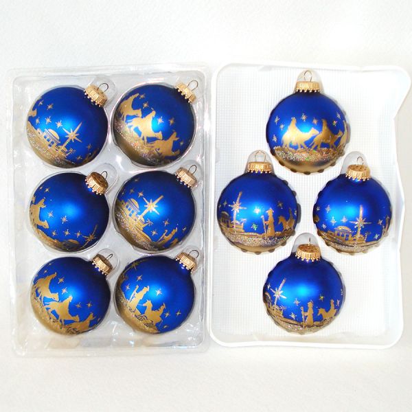 Journey of the Magi Stenciled Scene Christmas Ornaments #2