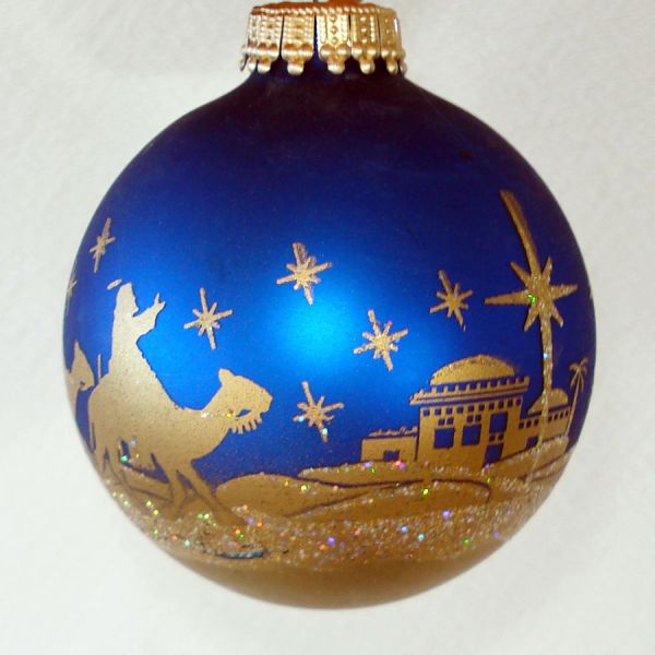 Journey of the Magi Stenciled Scene Christmas Ornaments #4