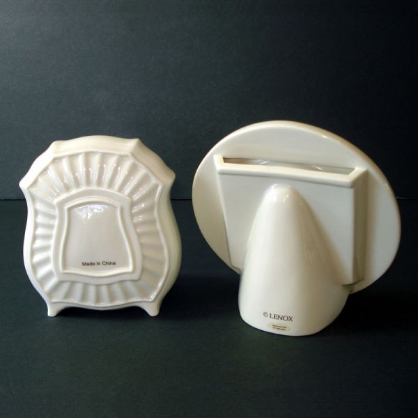 Lenox Porcelain Fluted Clock, Round Picture Frame Clearance #2