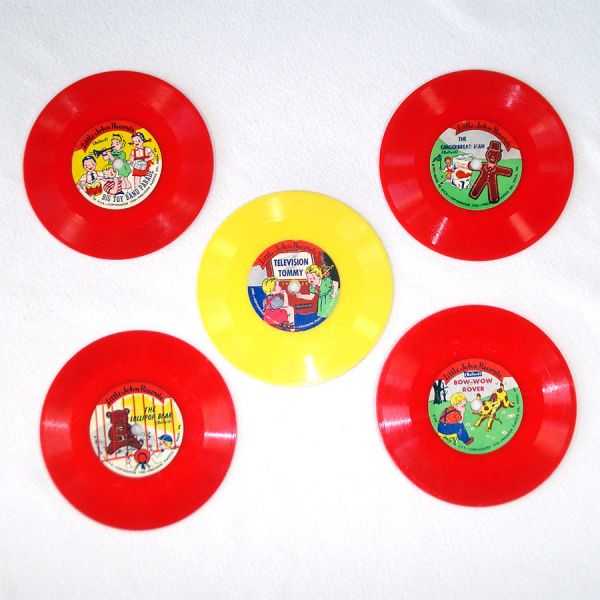 Little John Five 1950s Children's Records, Red Yellow Vinyl #2