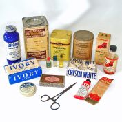 Vintage and Antique Medicine Cabinet Lot With Contents